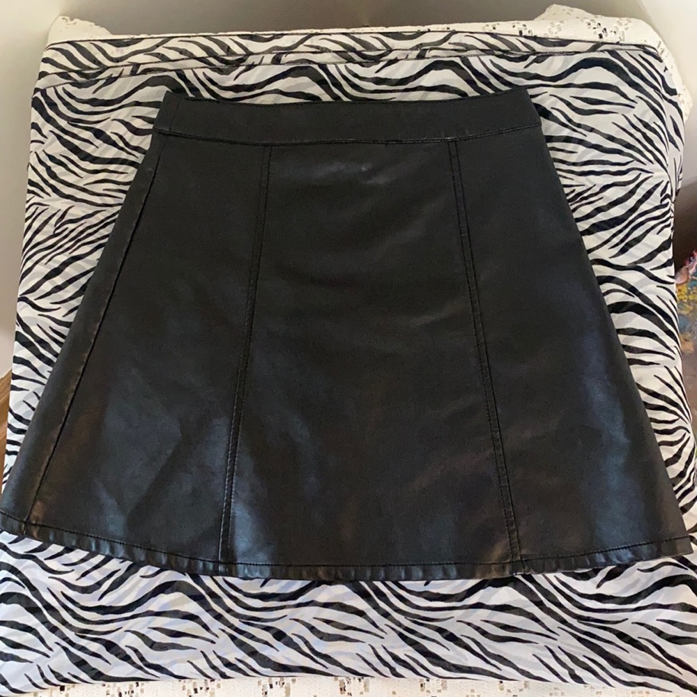Faux Leather Mini Skirt